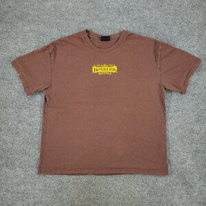 Bonkers Shirt Men's Large Brown Logo Graphic Tee Crew Neck Short Sleeve Adult L